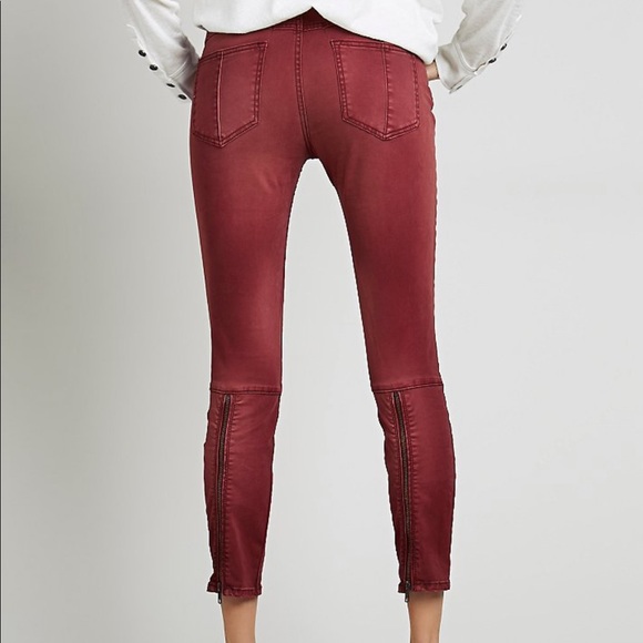 Free People Denim - Free People sueded sateen skinny jean